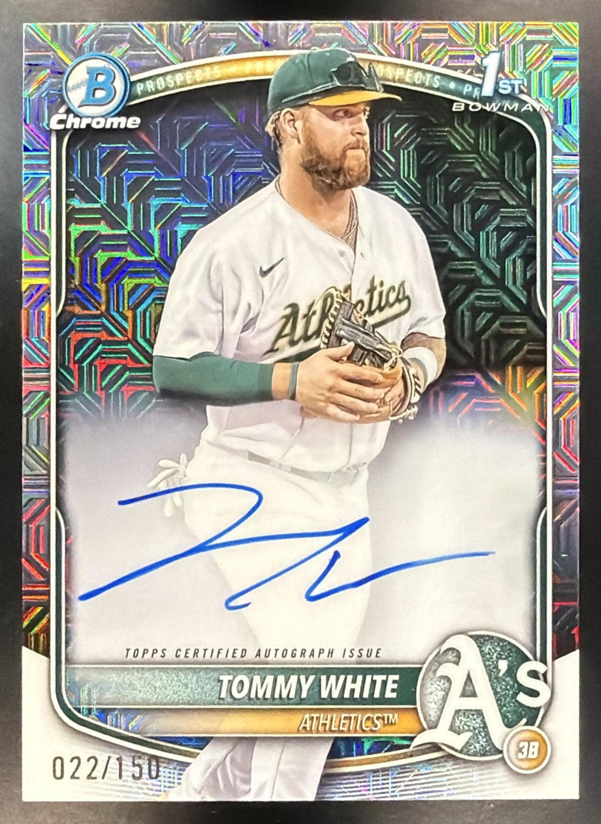 2025 Bowman Chrome Tommy White #CPA-TWH Auto HTA Choice Refractor 22/150 1st Prospect