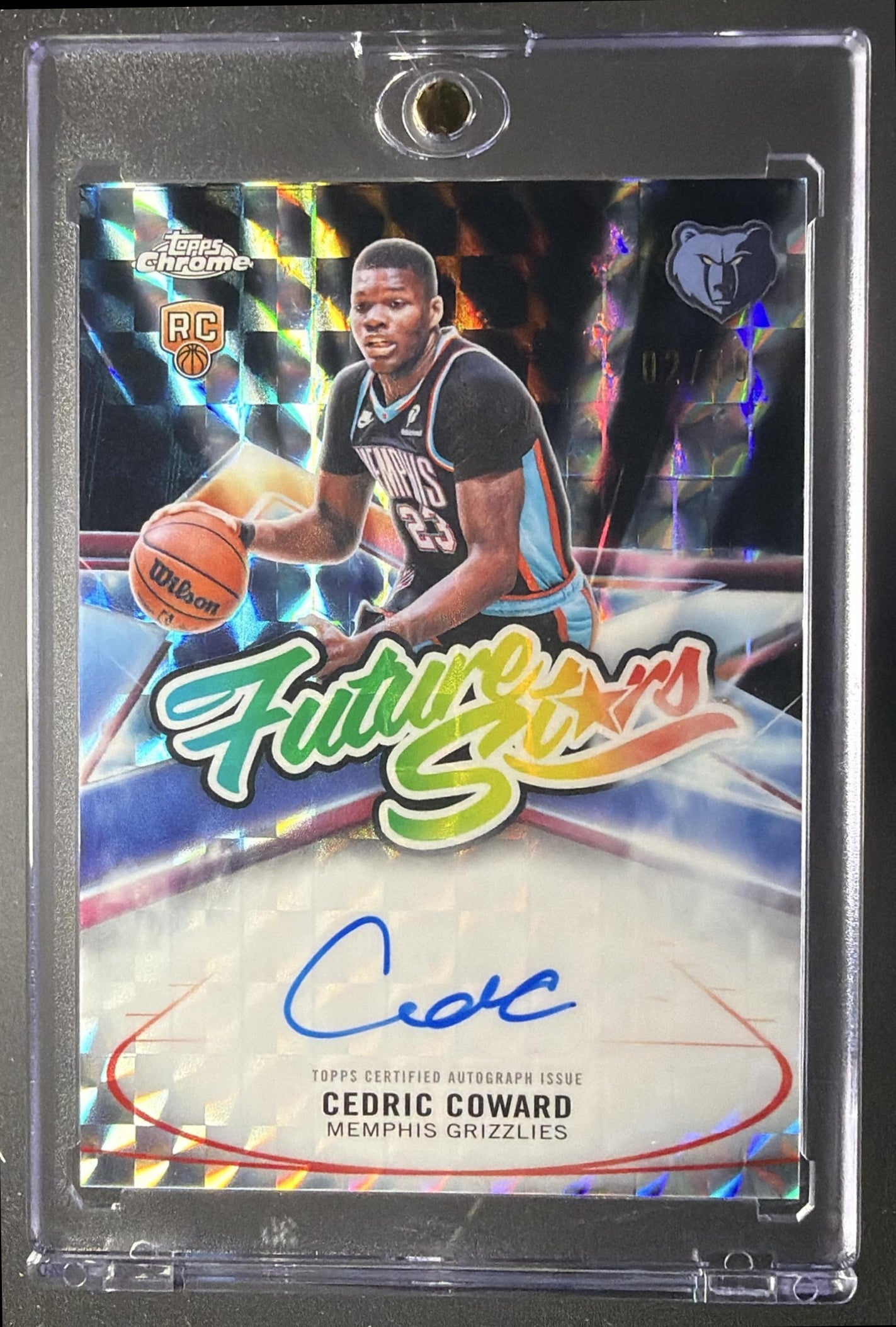 2025-26 Topps Chrome Update Cedric Coward #FS-CC Future Stars Auto Black /10 RC