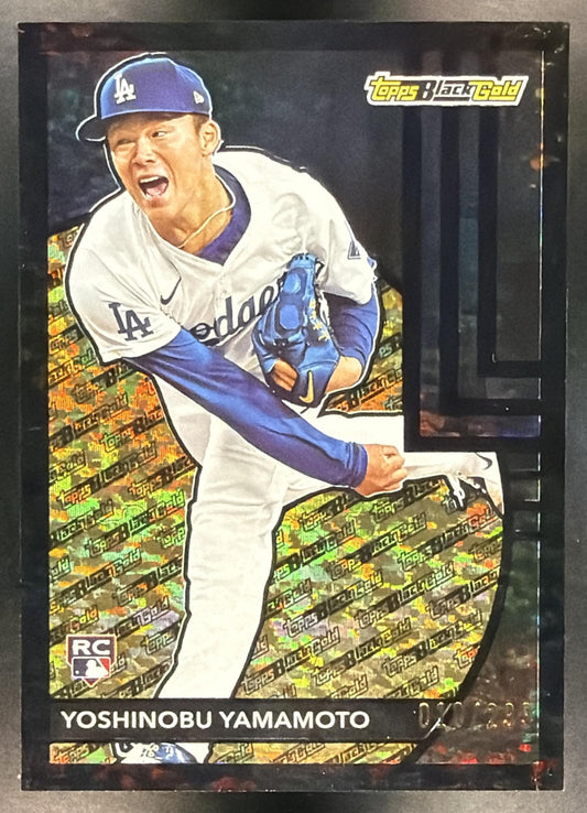 2024 Topps Update Series Baseball Yoshinobu Yamamoto #BG-13 Black Gold 010/299