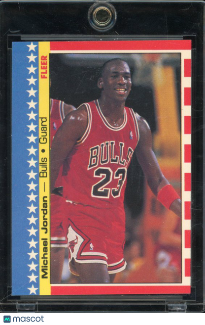 1987-88 Fleer Sticker Michael Jordan Altered