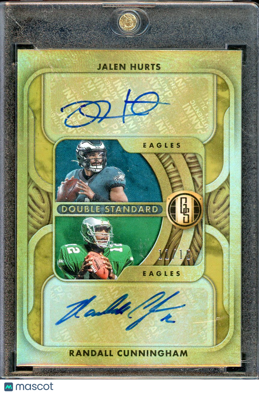 2022 Gold Standard Jalen Hurts Randall Cunningham Dual Auto #DS-HC /15