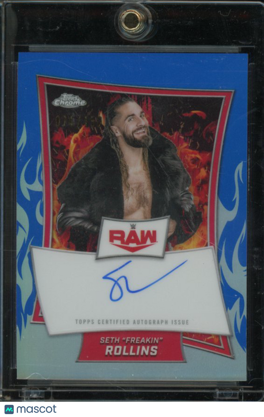2025 Topps Chrome Seth Rollins Blue Auto /150