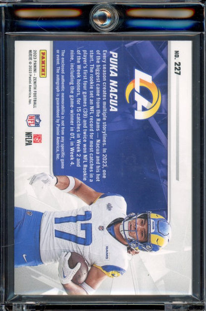 2023 Zenith Puka Nacua Rookie Patch Auto /50