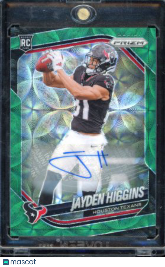 2025 Prizm Jayden Higgins Rookie Green Scope Auto /75