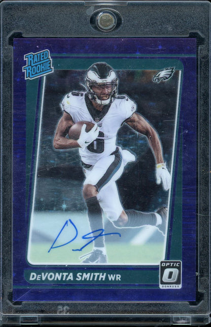 2021 Optic Devonta Smith Purple Stars Rookie Star /50