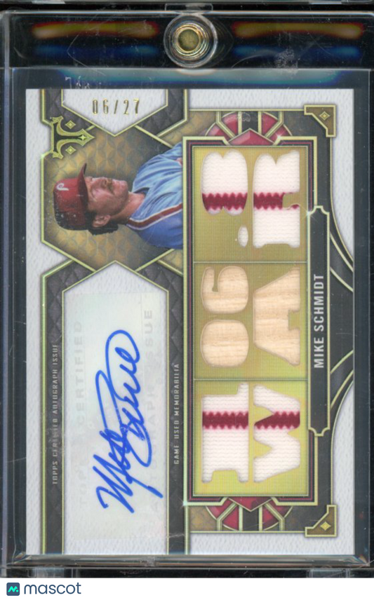 2022 Triple Threads Mike Schmidt GU Relic Patch Auto /27