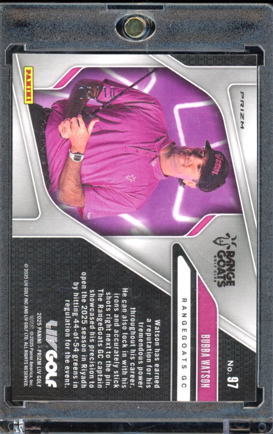 2025 Prizm Bubba Watson Liv Golf Gold /10
