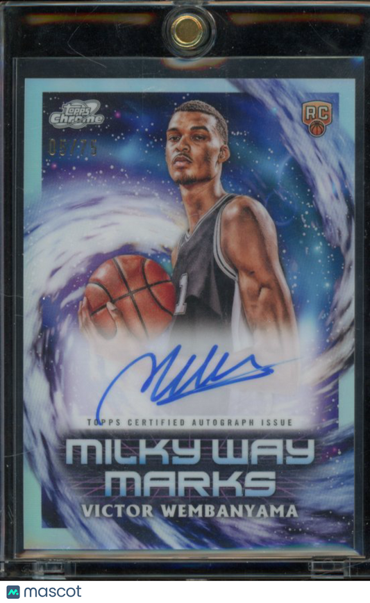2023-24 Topps Chrome Cosmic Victor Wembanyama Rookie Auto /75