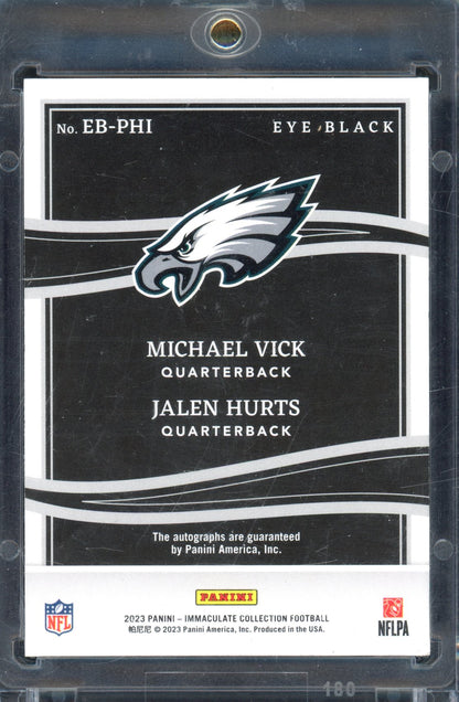 2023 Immaculate Jalen Hurts Michael Vick Eye Black Auto 2/5