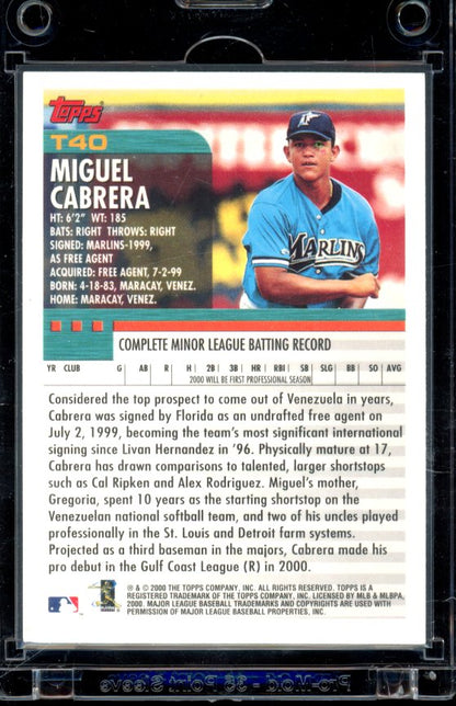 2000 Topps Traded Miguel Cabrera Rookie Card