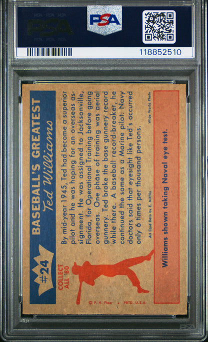 1959 Fleer Ted Williams Sharpshooter PSA 7