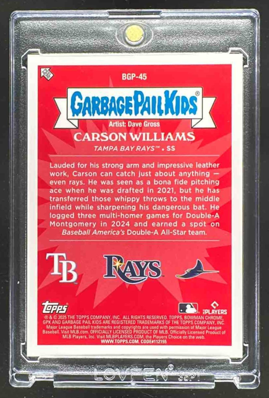 2025 Bowman Chrome Carson Williams #BGP-45 GPK Rays