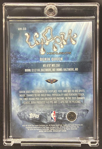2025 Topps Chrome x Cactus Jack Derik Queen #UH-33 /10 Utopia Rookie