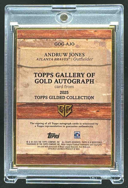 2025 Topps Gilded Collection Andruw Jones #GOG-AJO Gallery of Gold Auto 5/10