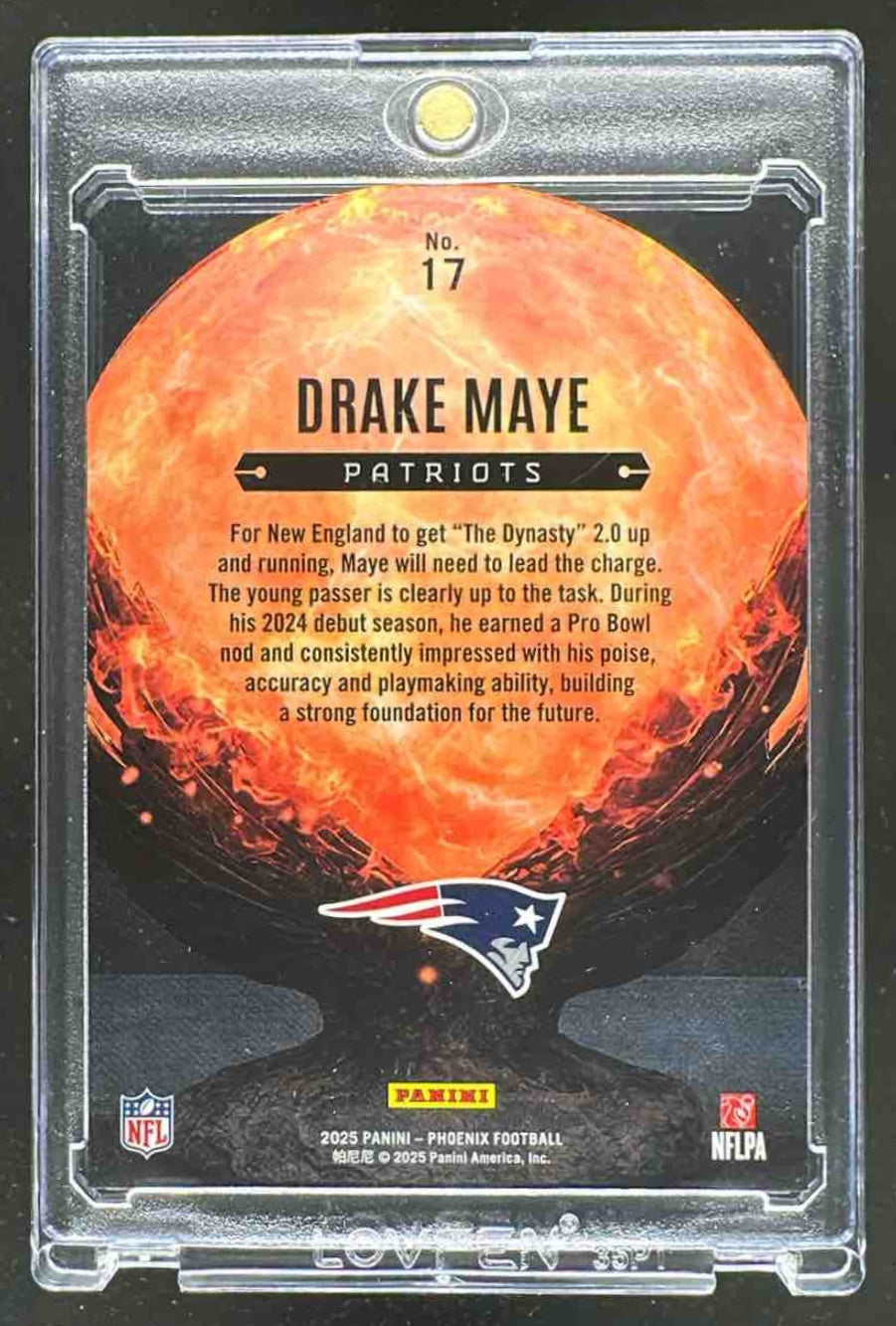 2025 Panini Phoenix Drake Maye #17 Resurgent Snow Globe Patriots