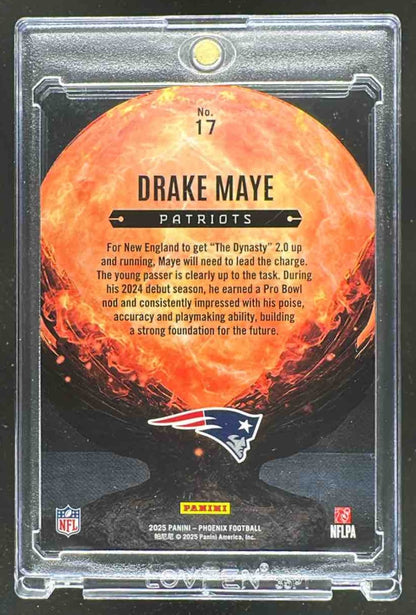 2025 Panini Phoenix Drake Maye #17 Resurgent Snow Globe Patriots