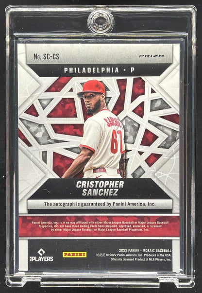 2022 Panini Mosaic Cristopher Sanchez #RA-SZ Rookie Auto RC