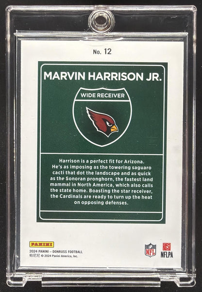 2024 Panini Donruss Marvin Harrison Jr. #12 Downtown Case Hit RC