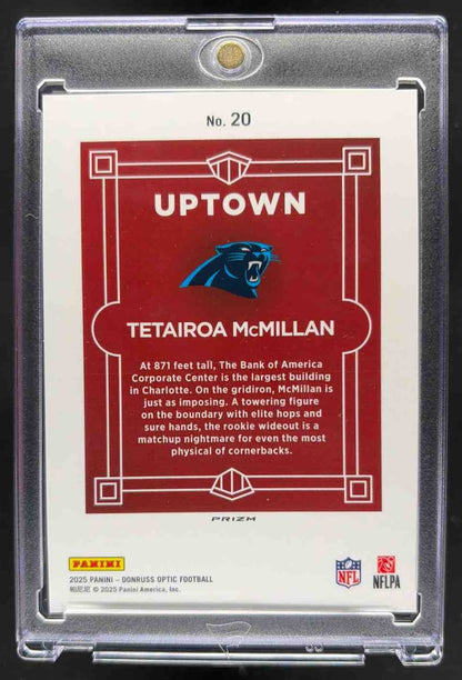 2025 Panini Donruss Optic Tetairoa McMillan #20 Uptown RC