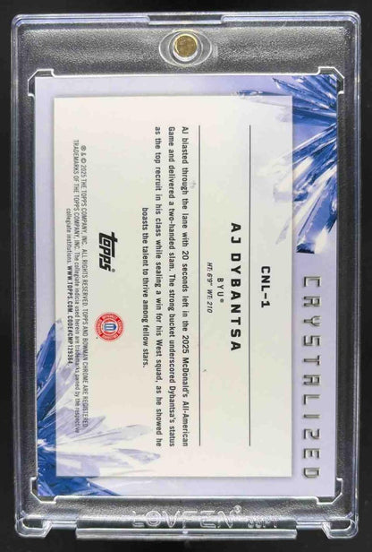 2025-26 Bowman AJ Dybantsa #CNL-1 Crystalized NIL SSP