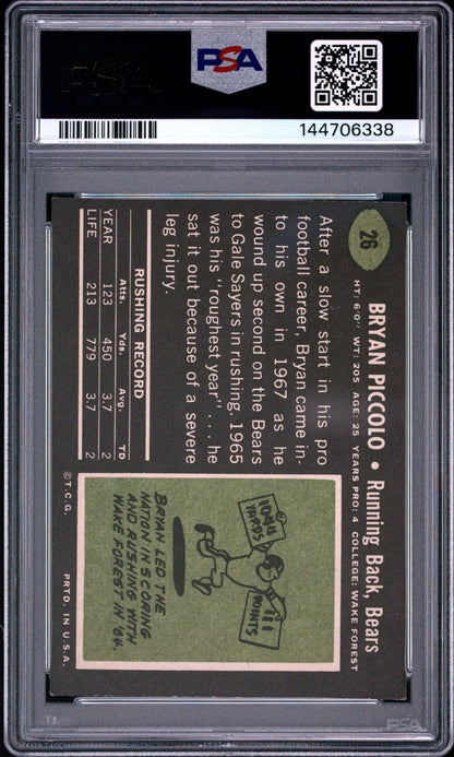 1969 Topps Brian Piccolo #26 RC PSA 4