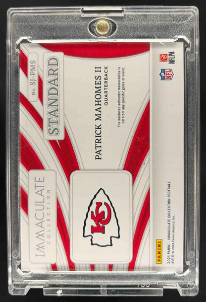 2024 Panini Immaculate Patrick Mahomes II #SJ-PMS Standard Mem 7/49