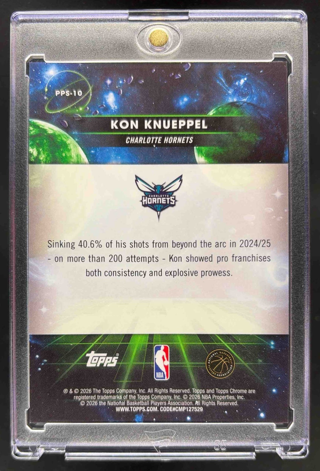 2025-26 Topps Cosmic Chrome Kon Knueppel #PPS-10 Planetary Pursuit Sun RC