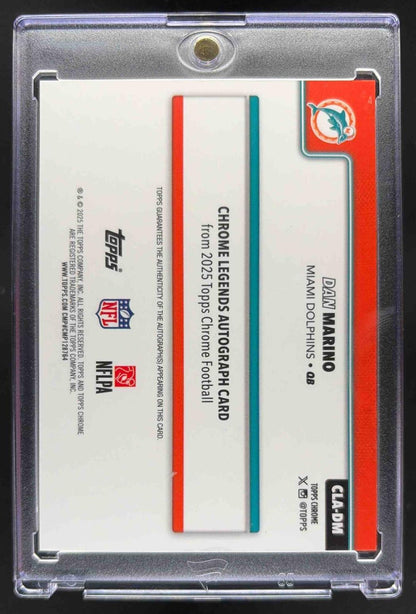 2025 Topps Chrome Dan Marino #CLA-DM Legends Auto Refractor 19/99