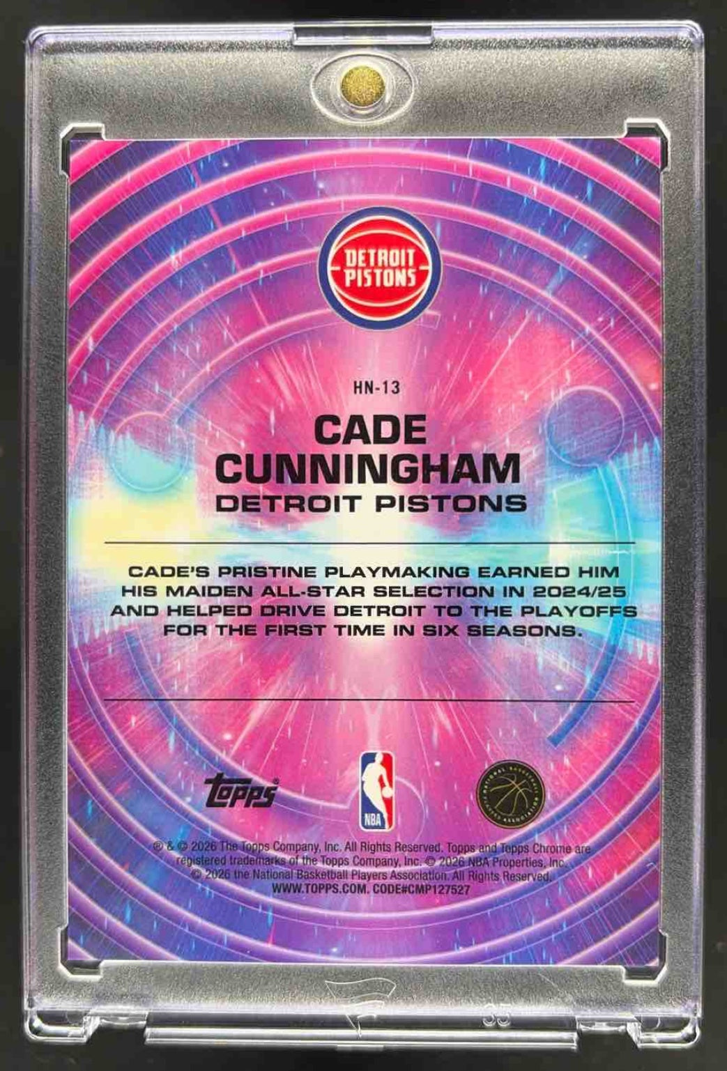 2025-26 Topps Cosmic Chrome Cade Cunningham #HN-13 Hypernova SSP