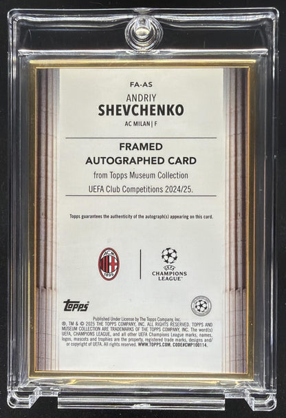 2024 Topps Museum Collection UEFA Club Competitions Andriy Shevchenko #FA-AS Auto
