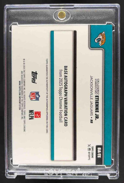 2025 Topps Chrome Travis Etienne Jr. #BA-TE Auto Gold Geometric Refractor 45/50