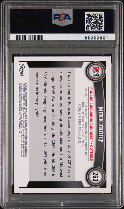 2011 Topps Pro Debut Mike Trout Rookie PSA 9