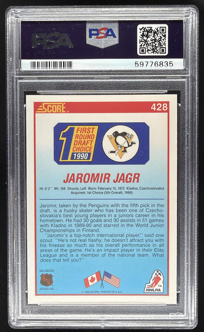 1990-91 Score American Jaromir Jagr #428 RC PSA 10