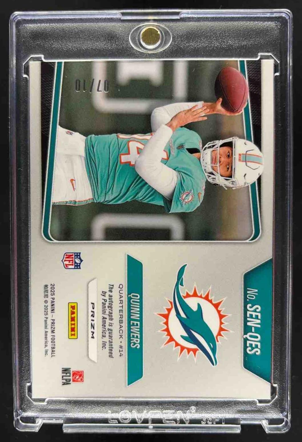 2025 Panini Prizm Quinn Ewers #SEN-QES Sensational Signatures Gold RC Auto /10