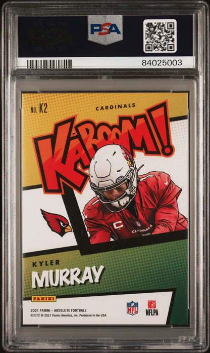 2021 Panini Absolute Kyler Murray #K2 Kaboom PSA 9