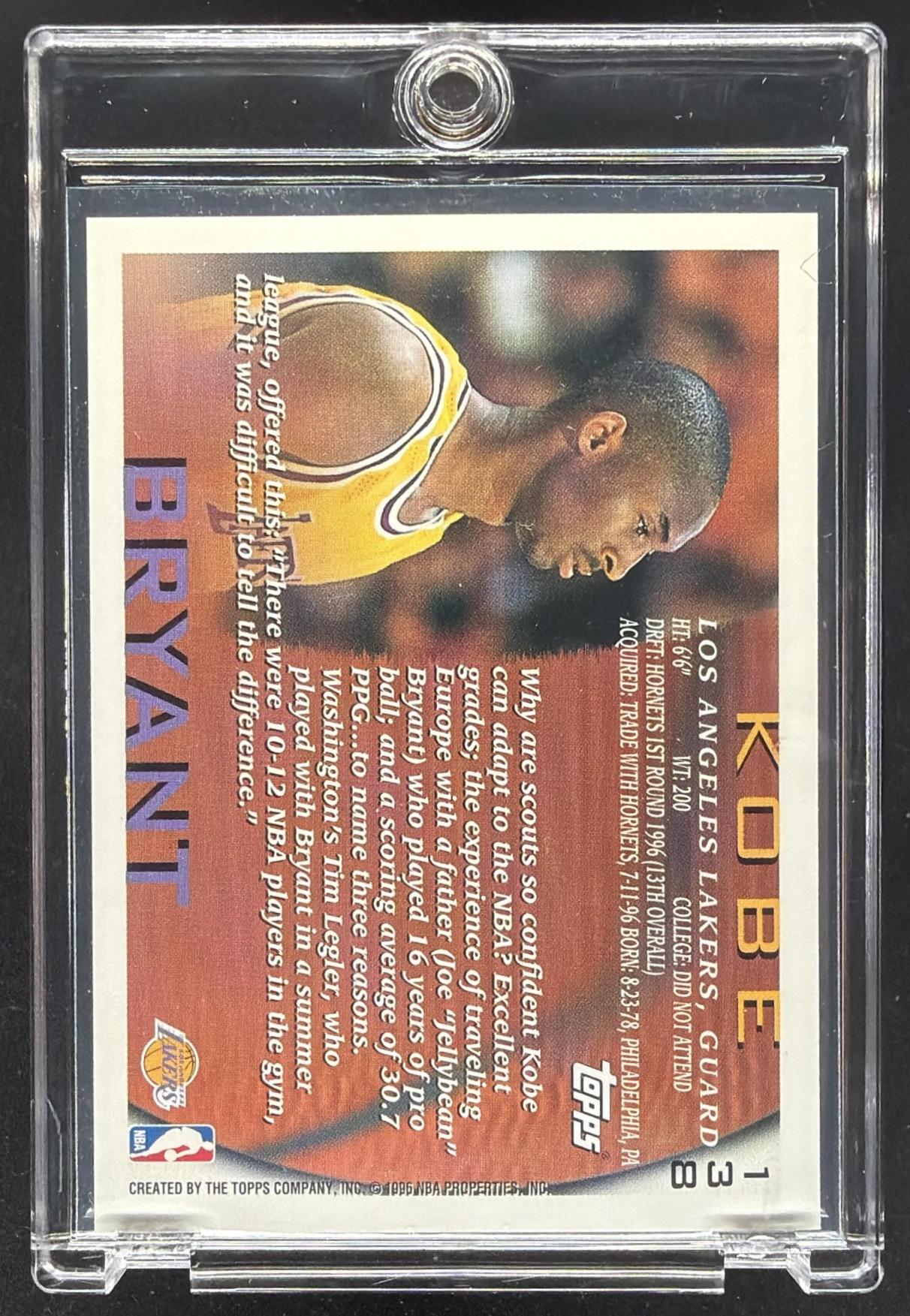 1997-98 Topps Kobe Bryant #138