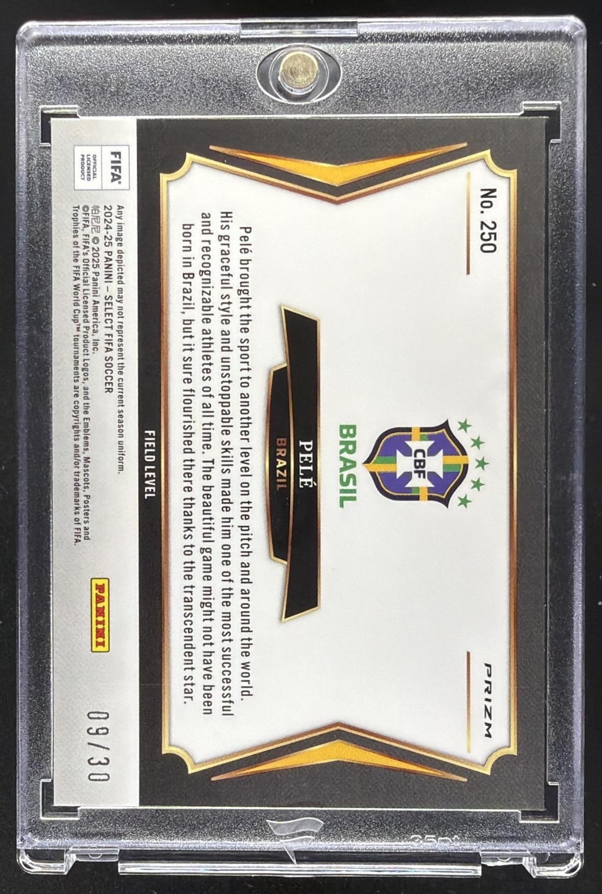 2024-25 Panini Select FIFA Pele #250 Field Winter Camo 9/30
