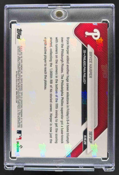 2025 Topps Now Bryce Harper #187SP SP VAR