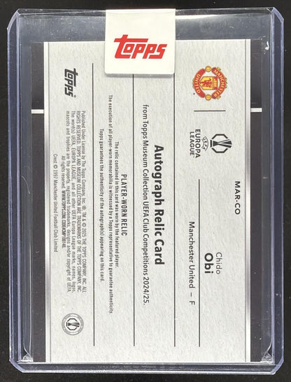 2024 Topps Museum Collection UEFA Club Competitions Chido Obi #MAR-CO Patch Auto /25