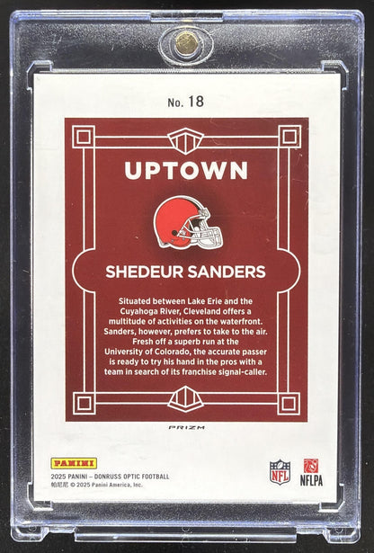 2025 Panini Donruss Optic Shedeur Sanders #18 Uptown RC