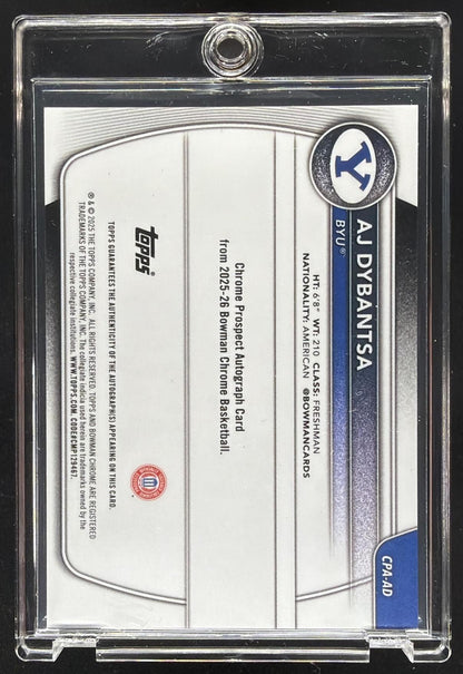 2025 Bowman AJ Dybantsa #CPA-AD Chrome Auto Green Refractor /99 1st Prospect