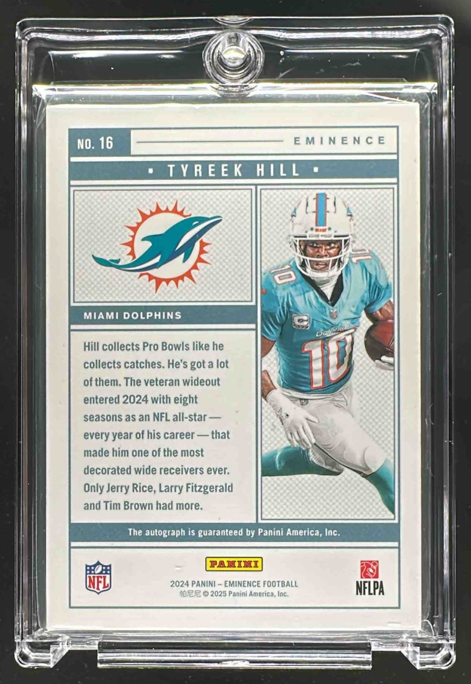2024 Panini Eminence Tyreek Hill #16 Auto 3/10 Dolphins