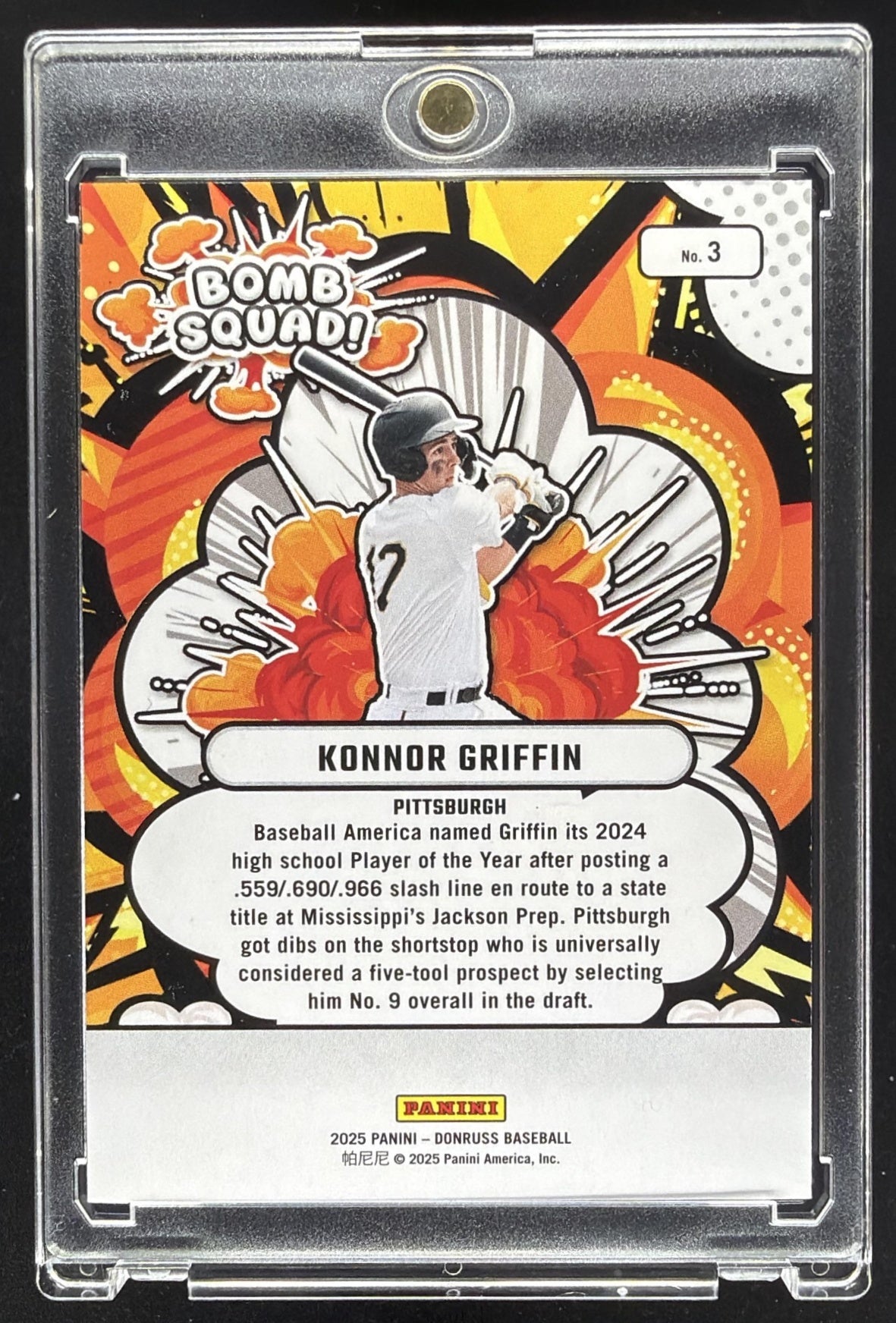 2025 Panini Donruss Konnor Griffin #3 Bomb Squad Blue 1/49