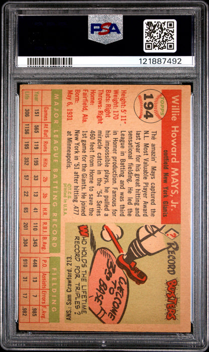 1955 Topps Willie Mays #194 PSA 3