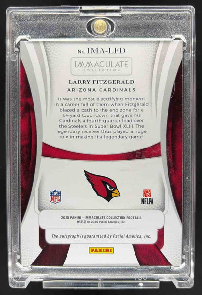 2025 Panini Immaculate Collection Larry Fitzgerald Immaculate Moments Auto /49
