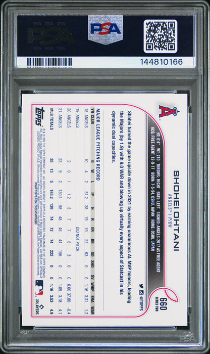 2022 Topps Shohei Ohtani SP #660 PSA 10