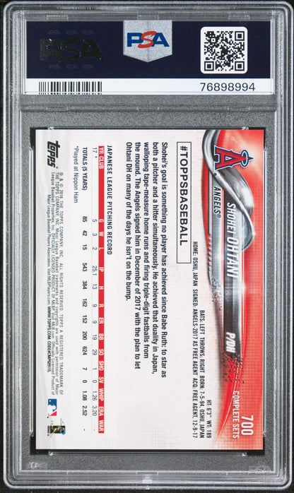 2018 Topps Complete Set Shohei Ohtani Rookie PSA 10