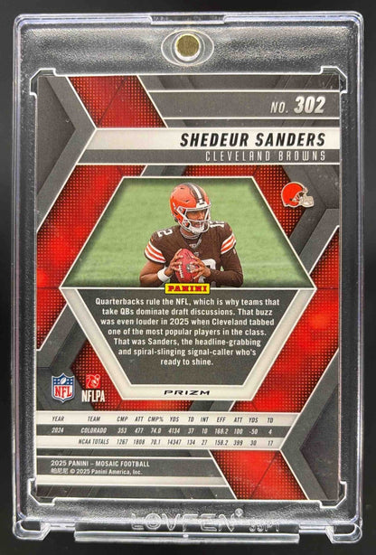 2025 Panini Mosaic Shedeur Sanders #302 Rookies Genesis Prizm RC