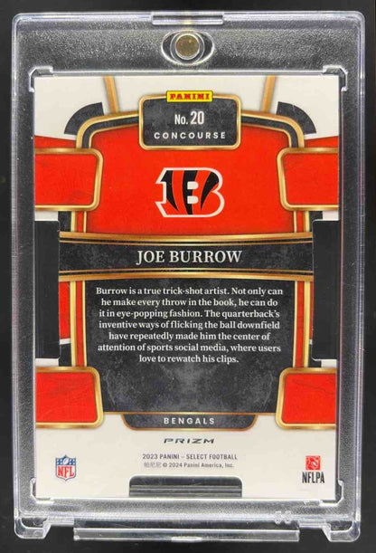 2023 Select Joe Burrow Zebra Die Cut #20