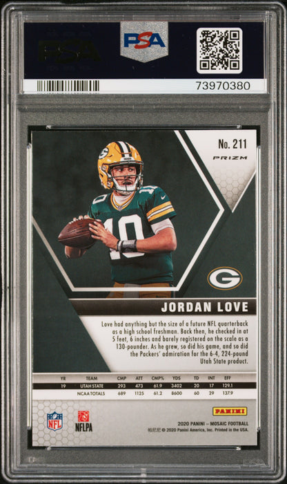 2020 Mosaic Jordan Love Pink Camo Rookie PSA 10